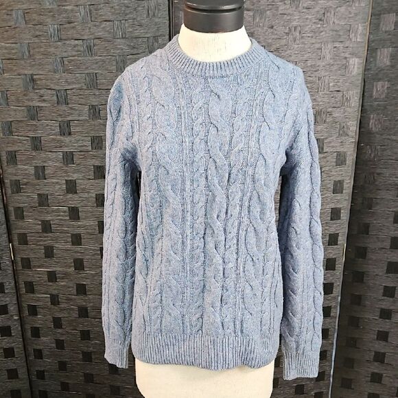 Gap Blue Lambswool Blend Oversized Chunky Sweater Size XS - Picture 2 of 10